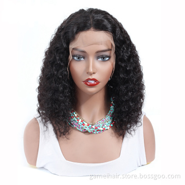 Cheap Short Bob Human Hair Lace Front Wig For Black Women Kinky Curly Indian Cuticle Aligned Human Hair Extension Lace Bob Wig